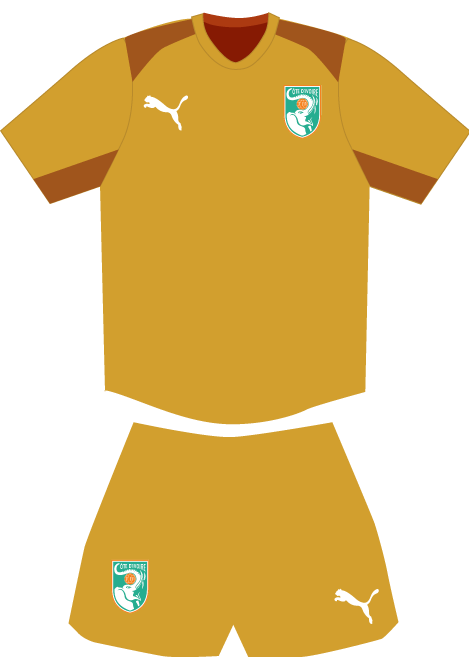 Equipación de la selección de Costa de Marfil para el Mundial de Brasil 2014