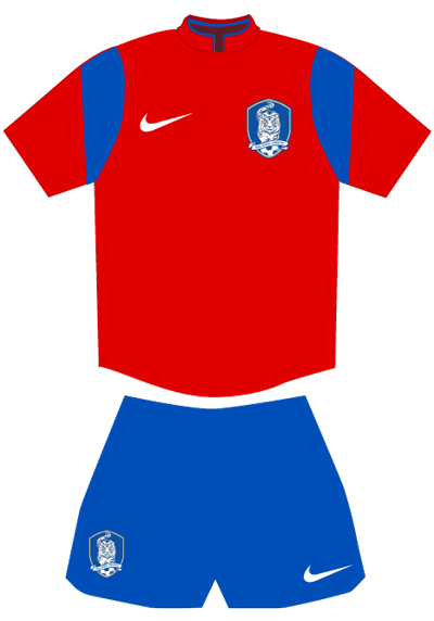 Equipación de la selección de República de Corea para el Mundial de Brasil 2014